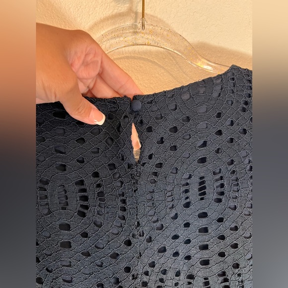 J. Crew NWT 3/4 Sleeve Eyelet Lace Shift Dress Size 0 - Picture 7 of 13